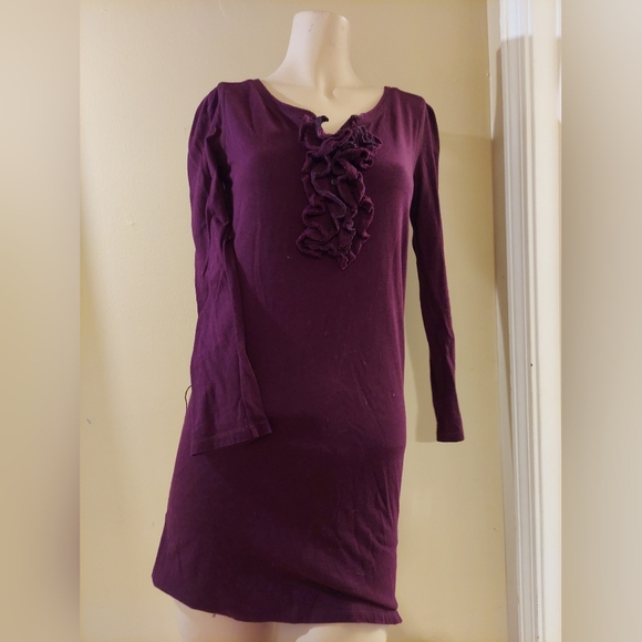 Ralph Lauren Tops - Ralph Lauren Ruffled Burgundy Long Sleeve Top